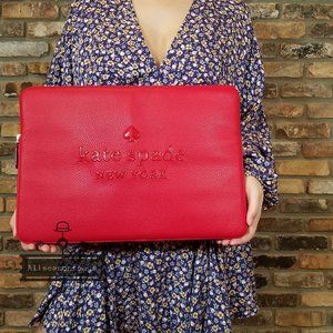 AUTHENTIC Kate Spade SIENNE LOGO Hot Chili Laptop Sleeve